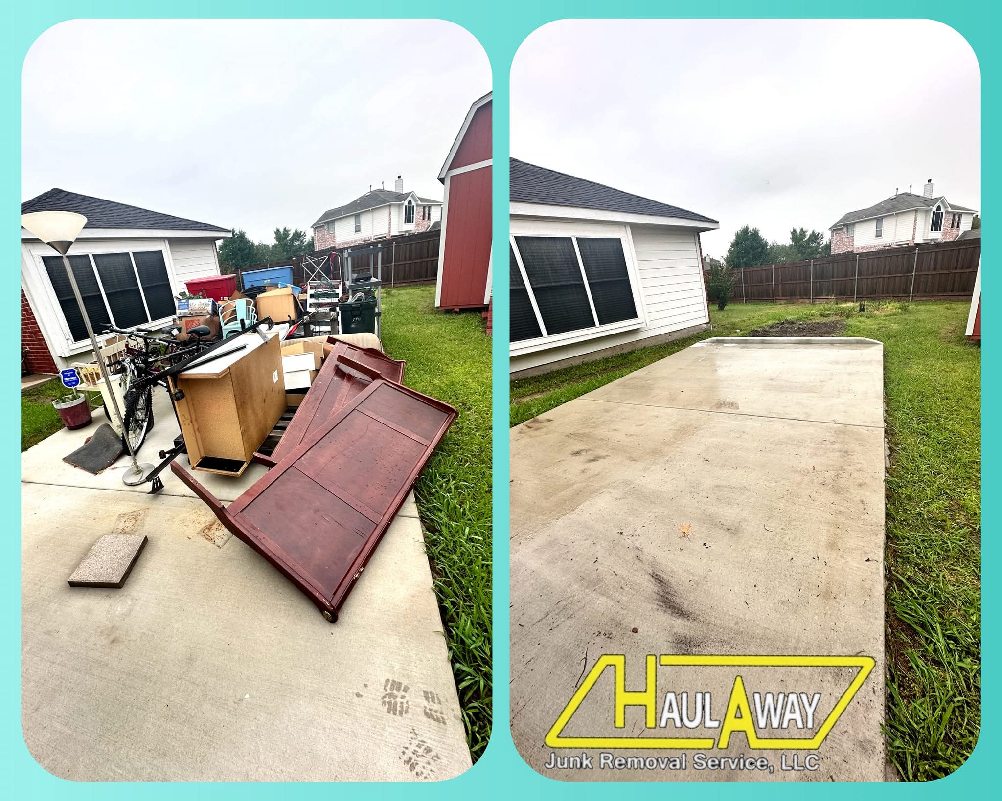 Plano furniture removal — dresser and bed frame hauled away